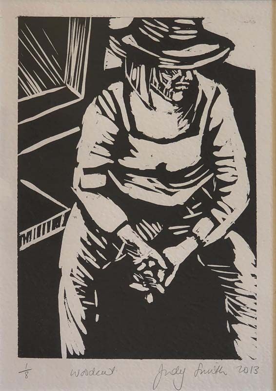 Judy Smith Woodcut (framed)