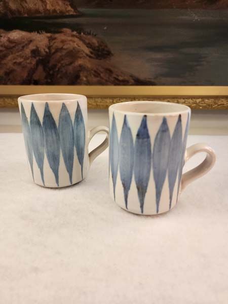 Hanmer Pottery 2x coffee mugs