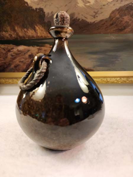 - Signed studio pottery: Lawrence Ewing - bottle