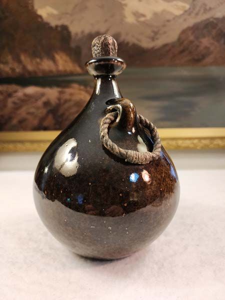- Signed studio pottery: Lawrence Ewing - bottle
