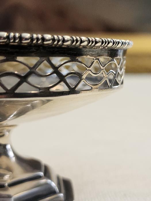 Silver & Gold: Sterling Silver pedestal dish 1932