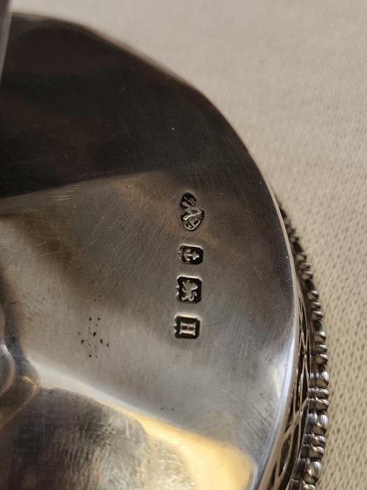 Silver & Gold: Sterling Silver pedestal dish 1932