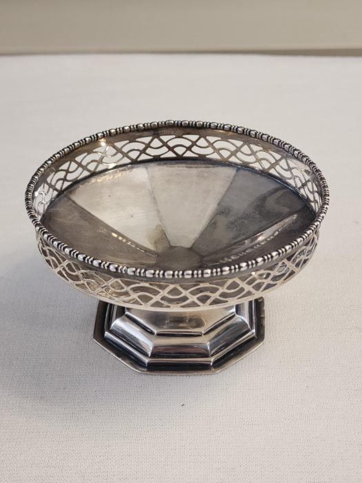 Silver & Gold: Sterling Silver pedestal dish 1932