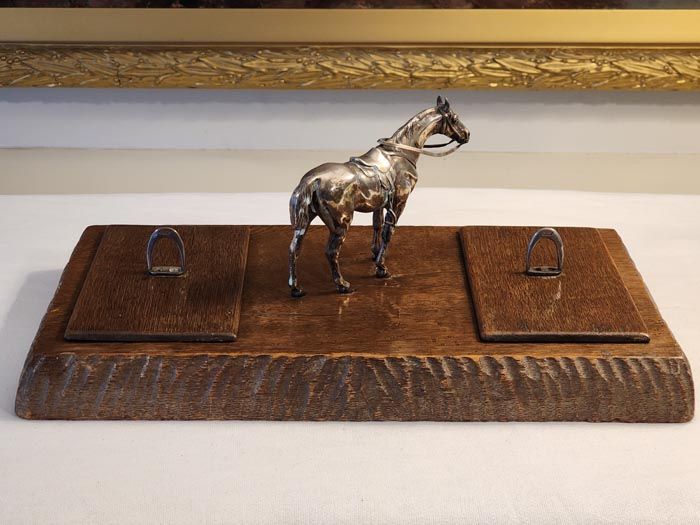Silver & Gold: Silver Equestrian Desk Set