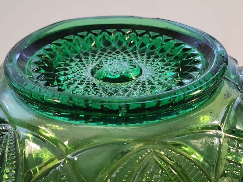 Glass: Carnival Glass Emerald Green Bowl