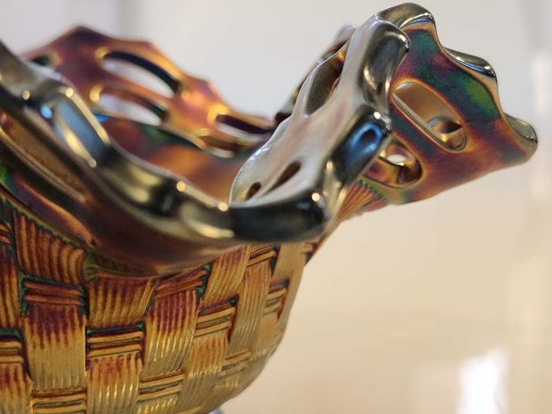 Glass: Carnival Glass Basket