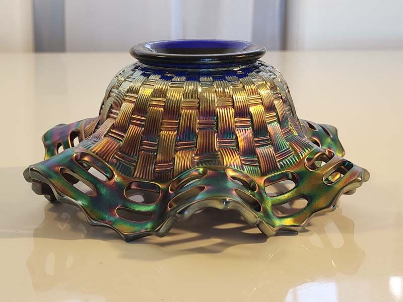 Glass: Carnival Glass Basket