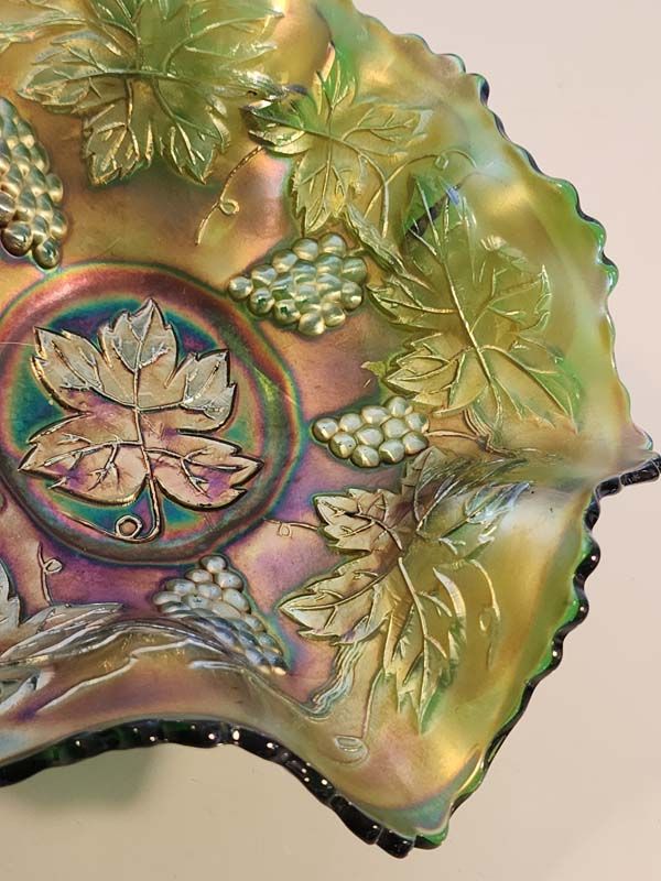 Glass: Carnival Glass Helios Grapes