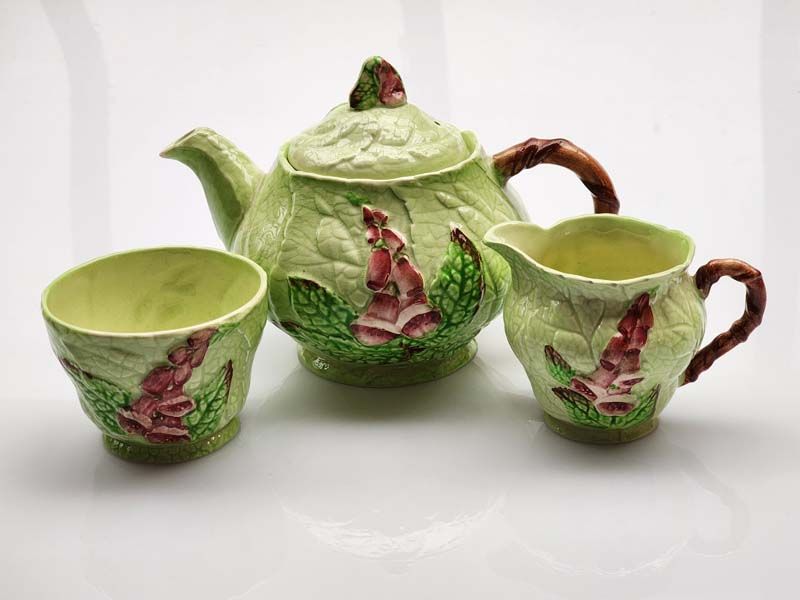 Carlton Ware Green Foxgloves Tea set