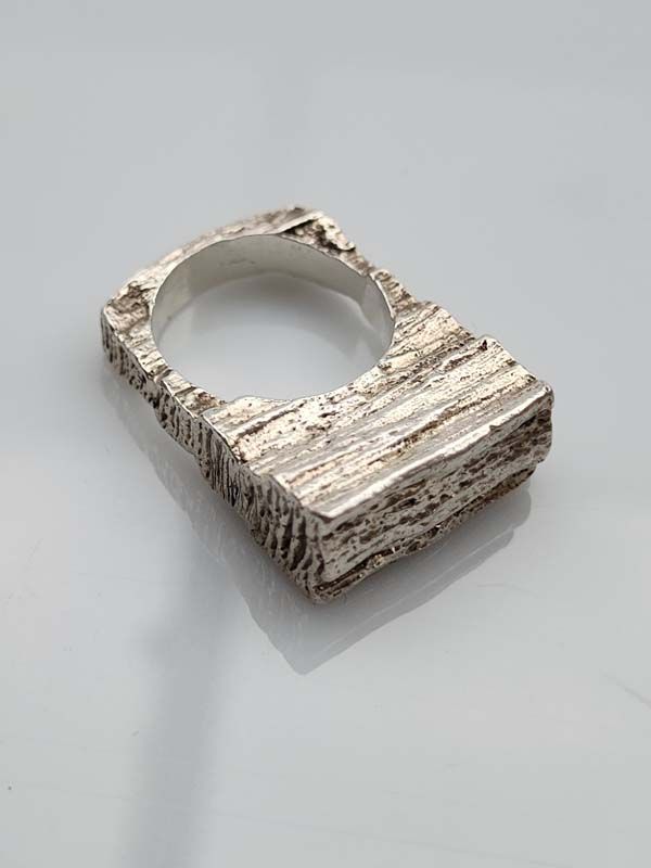 Foreign Silver: KVA KNUD V Andersen Modernist Brutalist Silver Ring