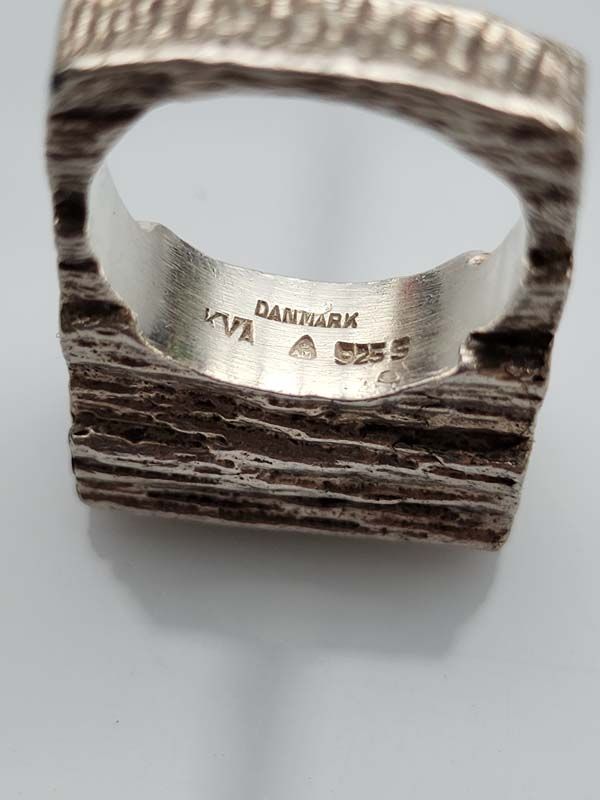 Foreign Silver: KVA KNUD V Andersen Modernist Brutalist Silver Ring