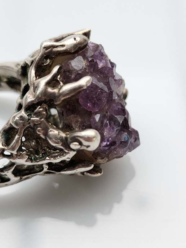 Silver & Gold: Shahinian Silver Amethyst Ring