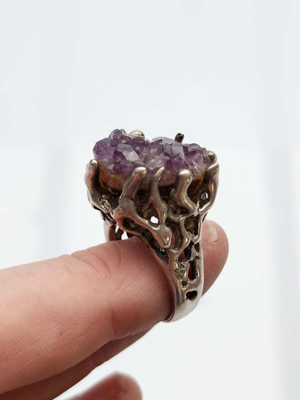 Silver & Gold: Shahinian Silver Amethyst Ring