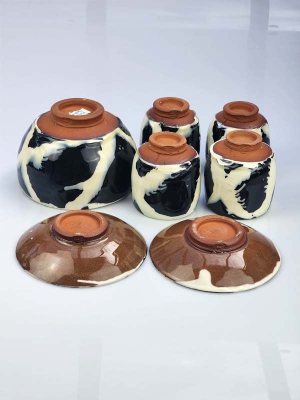 - Signed studio pottery: Campbell Hegan set