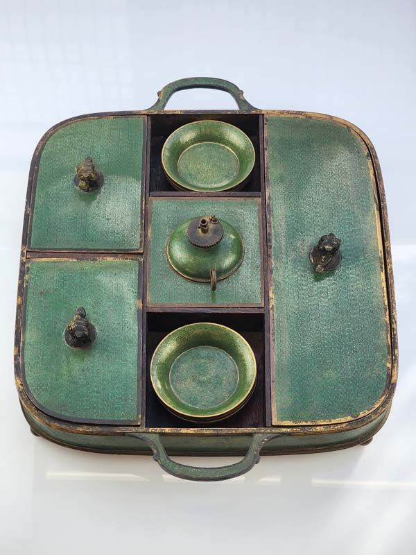 Opium Smoking Tray - Chinese cloisonné