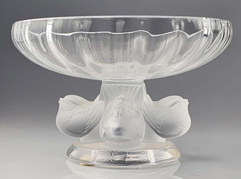 Crystal: Lalique crystal bird bowl