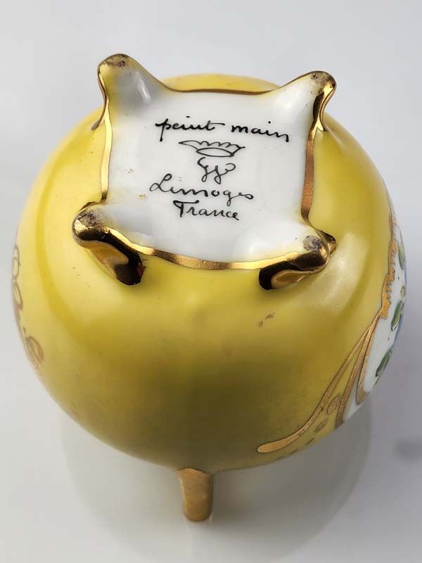 China & Ceramics: Limoges Hand Painted Cauldron