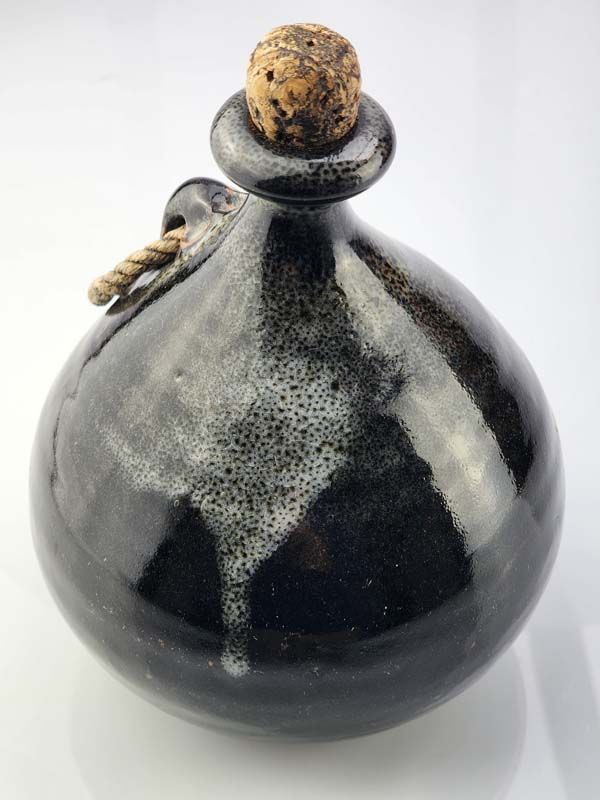 - Signed studio pottery: Lawrence Ewing - bottle