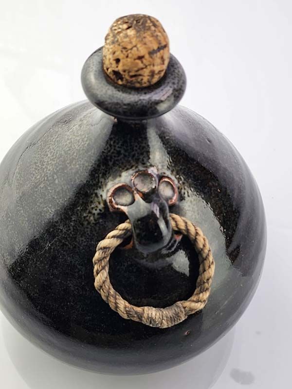 - Signed studio pottery: Lawrence Ewing - bottle