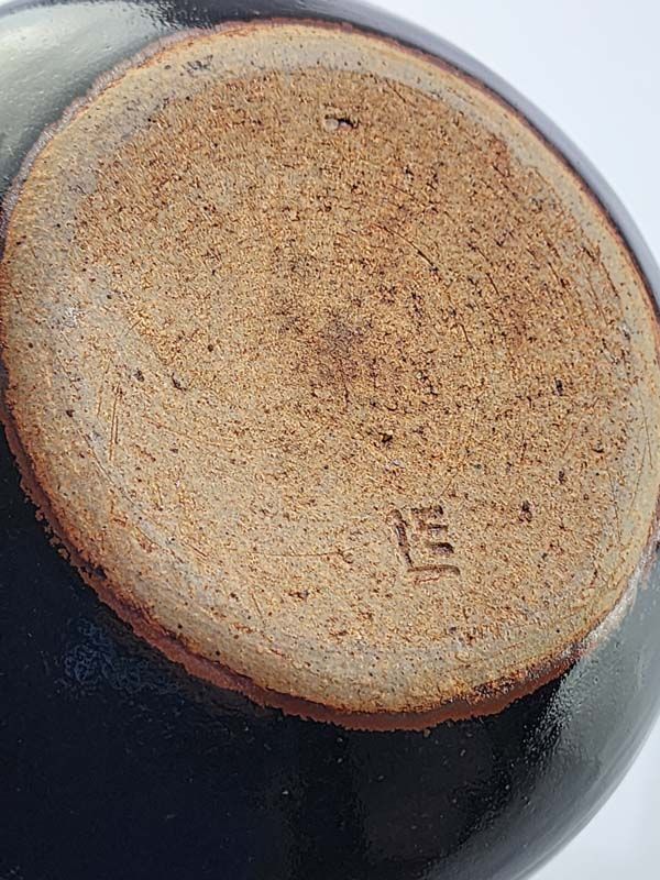 - Signed studio pottery: Lawrence Ewing - bottle