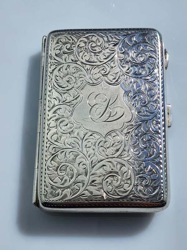 Sterling Silver: Sterling Silver Cigarette Case 1921
