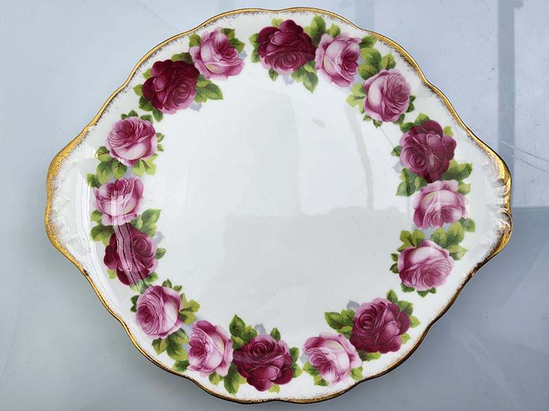 Royal Albert: Old English Rose Cake Plate