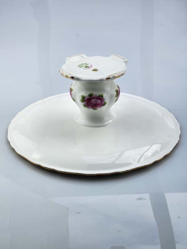 China & Ceramics: Old English Rose Cake Stand