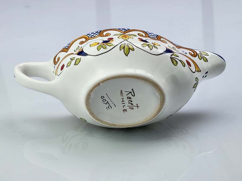 China & Ceramics: Razeto Chile Grave Boat - Vines