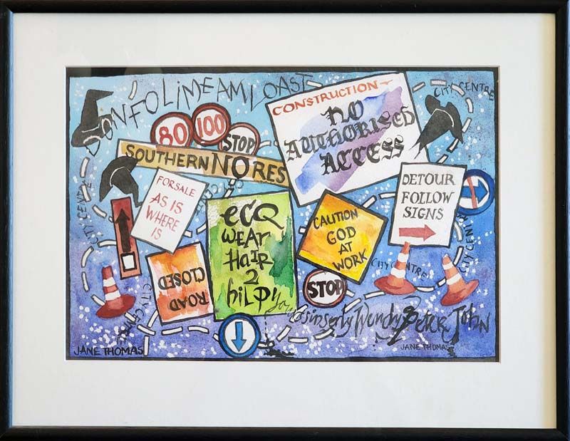 New Zealand Art: Jane Thomas Watercolour Painting