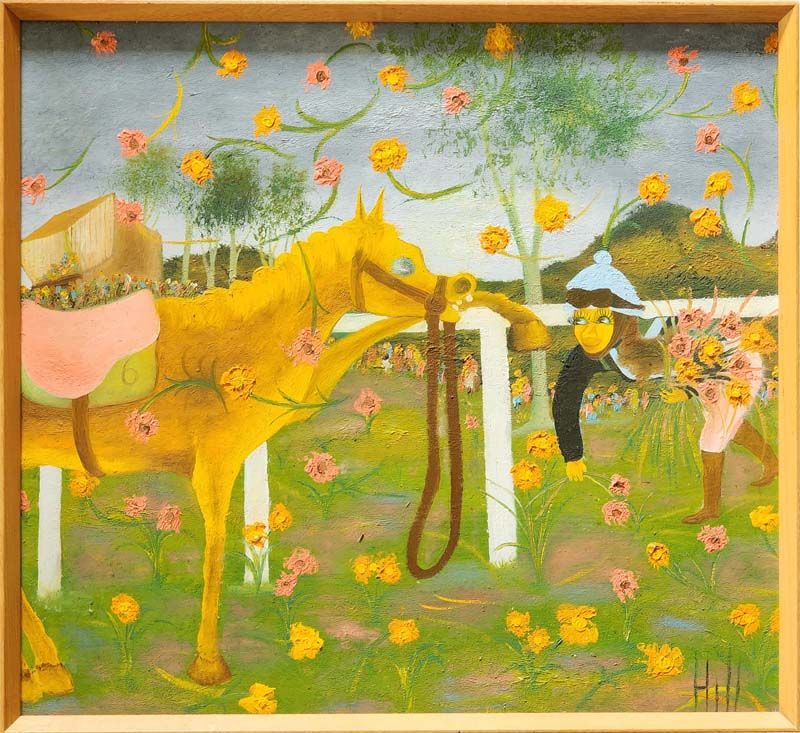 New Zealand Art: Ivan Hill - Picking Flowers