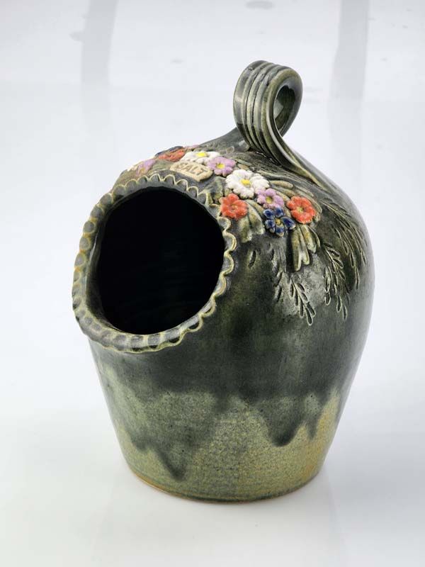 - Signed studio pottery: Dovedale pottery large salt