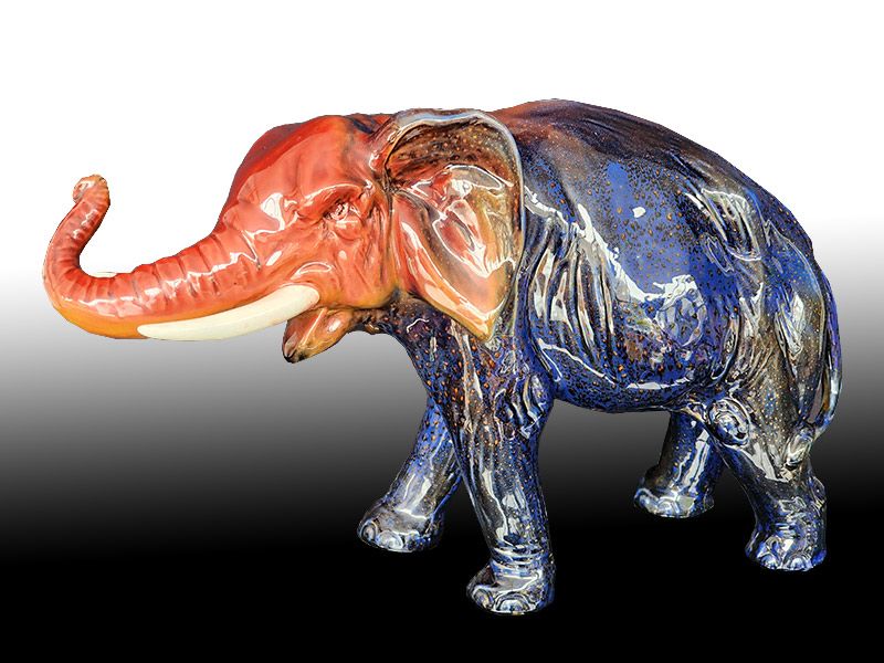 Doulton Burslem: Sung Flambe large Elephant