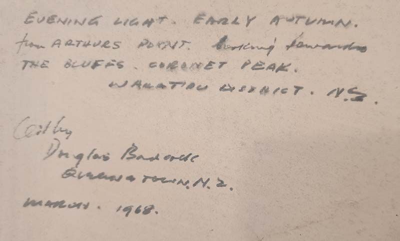 - Others NZ artists: Douglas Badcock - Coronet Peak