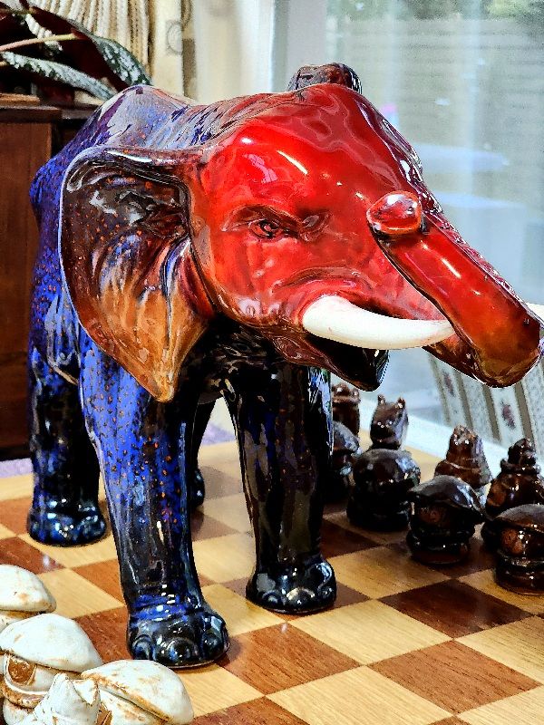 Doulton Burslem: Sung Flambe large Elephant