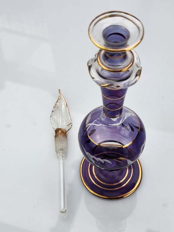 Glass: Venetian glass perfume bottle