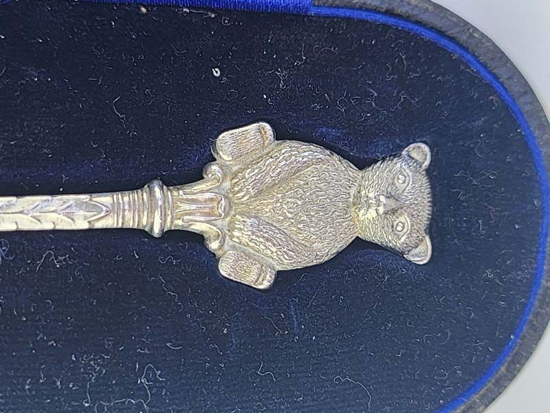 Silver & Gold: Sterling Silver Christening Spoon 1909