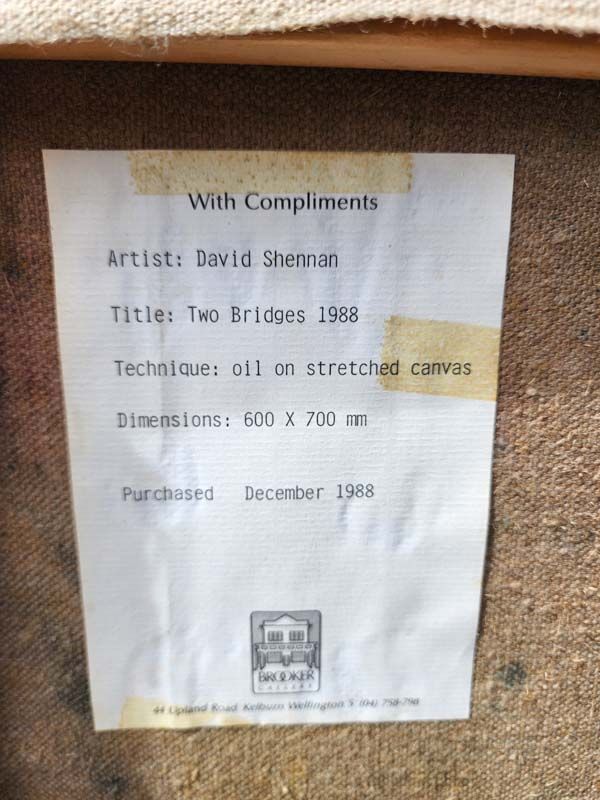 New Zealand Art: David Shannan - Two Bridges