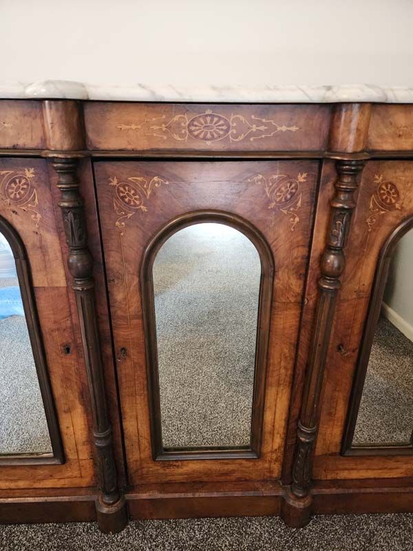 Furniture: Victorian Marble Top Sideboard