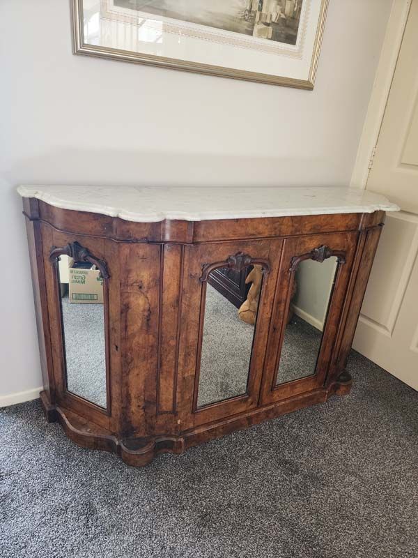 Furniture: Victorian Marble Top Sideboard