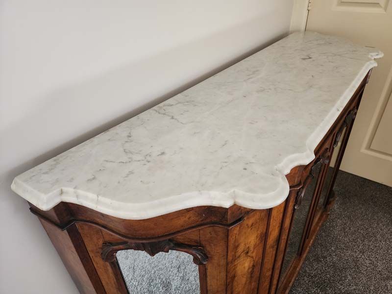 Furniture: Victorian Marble Top Sideboard