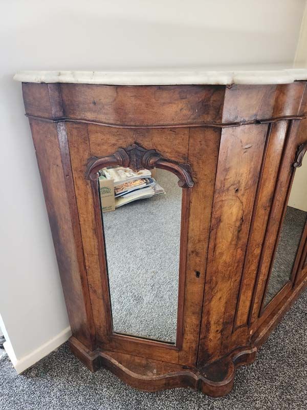 Furniture: Victorian Marble Top Sideboard