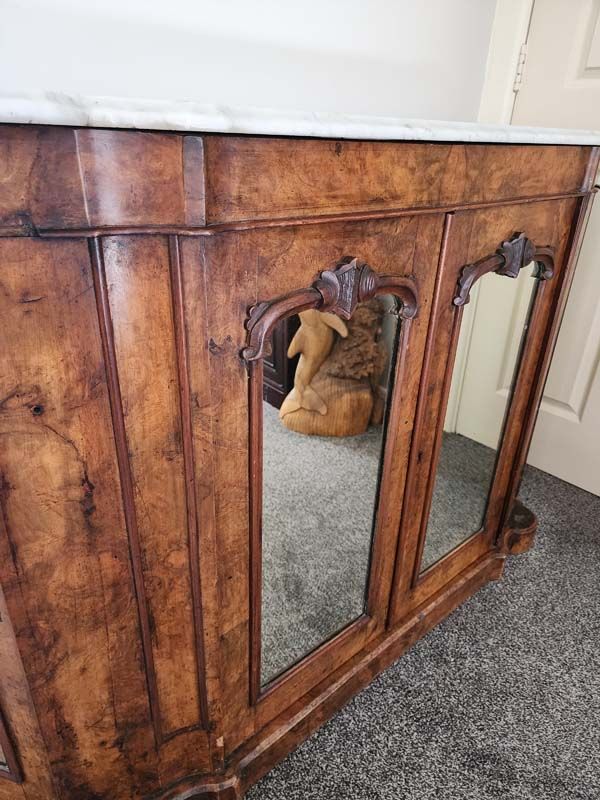 Furniture: Victorian Marble Top Sideboard