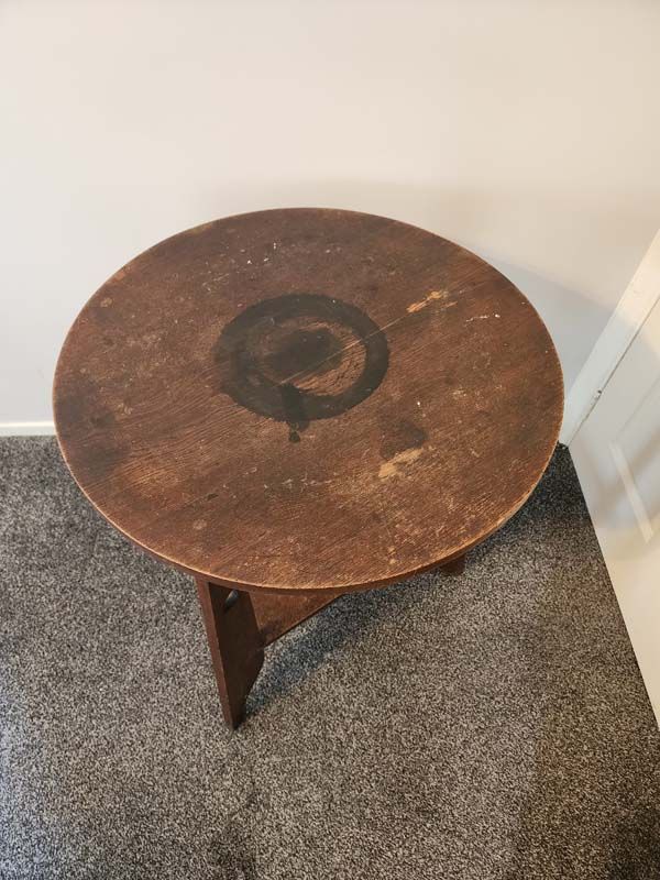 Furniture: Art Nouveau Oak Cricket Table