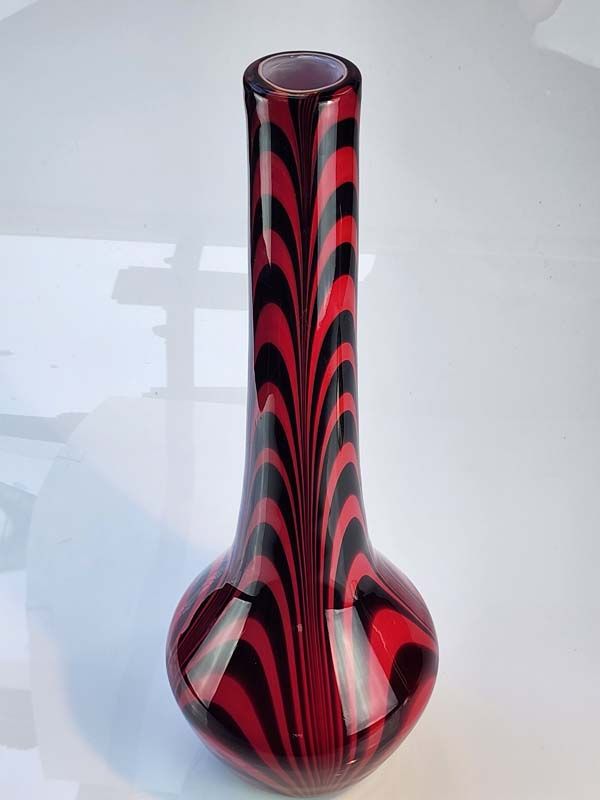 Vintage & Retro: Very Large Art Glass Red Vase
