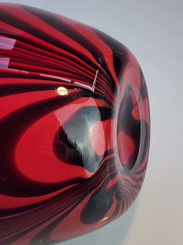 Vintage & Retro: Very Large Art Glass Red Vase