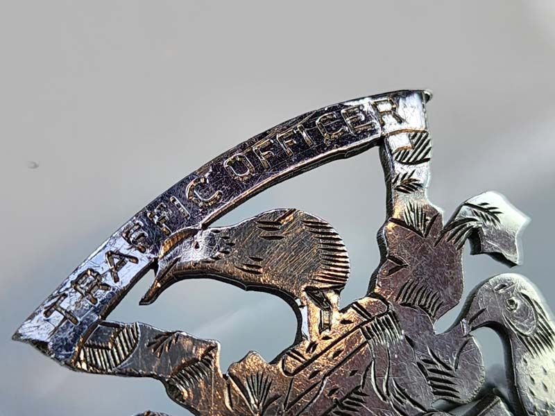 Military and other: NZ Traffic Officer Plate / Badge