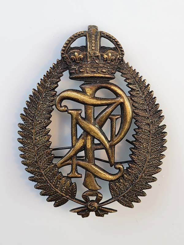 NZ Police Helmet Plate with Kings Crown