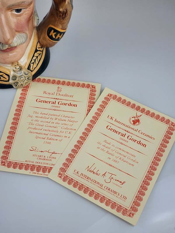 Character Jugs: General Gordon D6869 with certificate