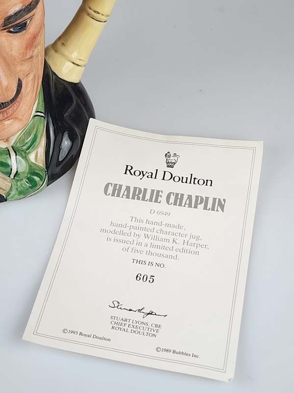 China & Ceramics: Charlie Chaplin D6949 with certificate