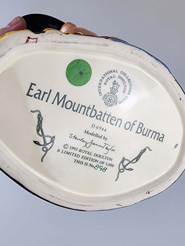 Character Jugs: Earl Mountbatten of Burma D6944 with certificate